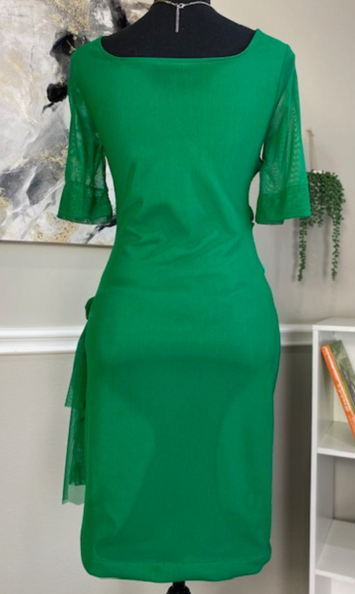 Roped Forest Green Dress